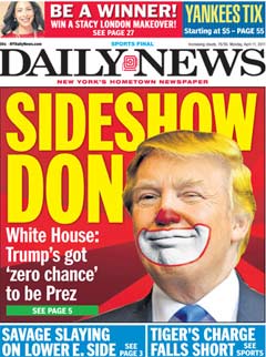Image result for images of newspapers bashing trump